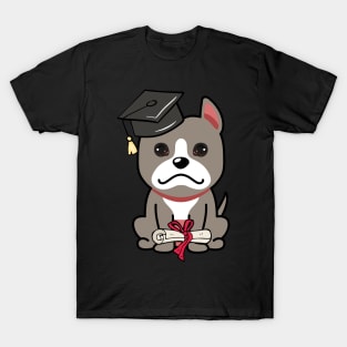 Cute grey dog is a graduate T-Shirt